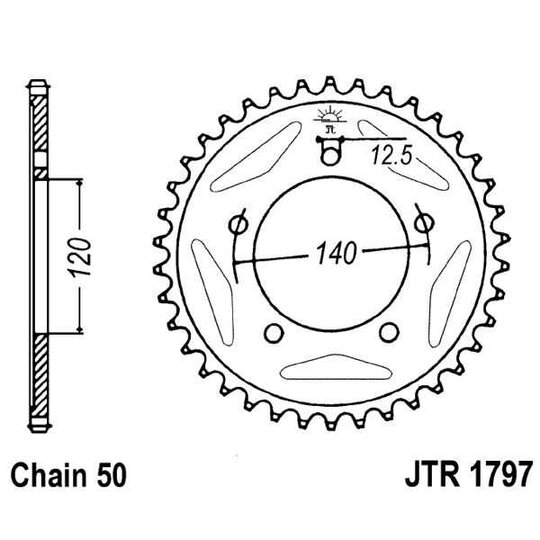 Reťazová rozeta JT JTR 1797-41 41T, 530